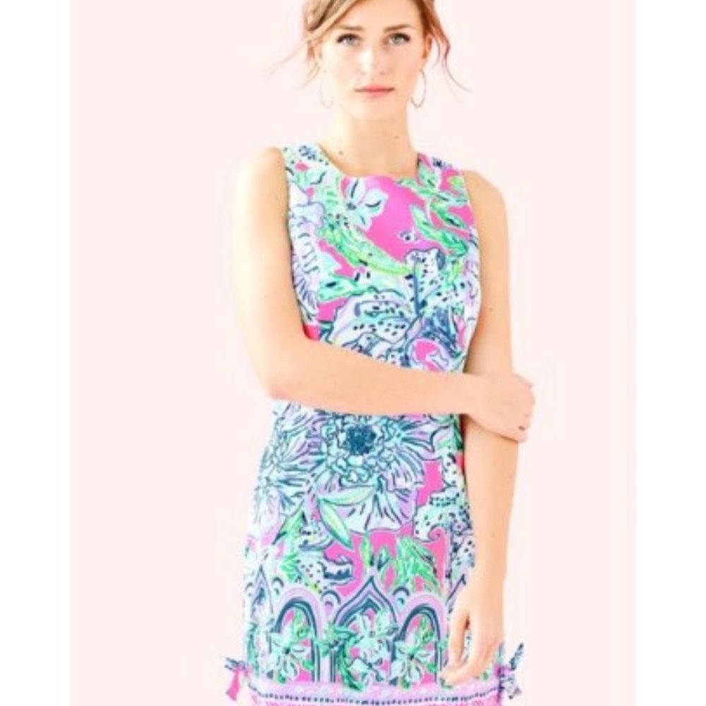 LILLY PULITZER Orig $188 Pink Tropics Groove Mila Shift Dress Size 4 - NWT